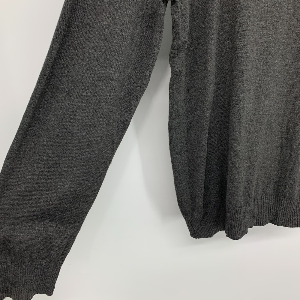 Calvin Klein Sweater Womens Size XL Gray Ribbed Mock Neck Pullover Long Sleeve - Picture 4 of 9